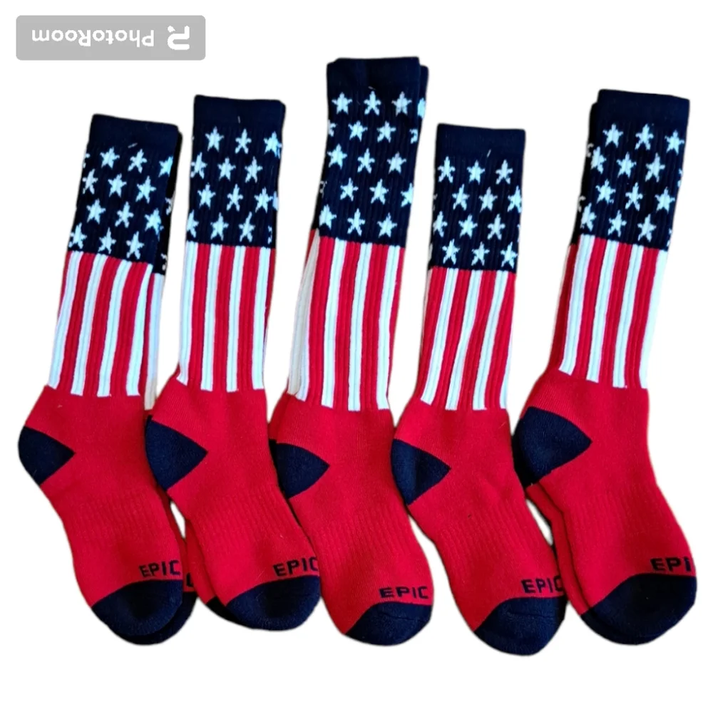 (5) Epic Sports 'Merica Socks (4) S and (1) M